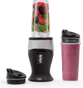 Ninja Fit Compact Personal Blender | For Smoothies, Shakes & Frozen Drinks | (2) 16-oz. To-Go Cups with Spout Lids | 700-Watt Countertop | Black | QB3001SS